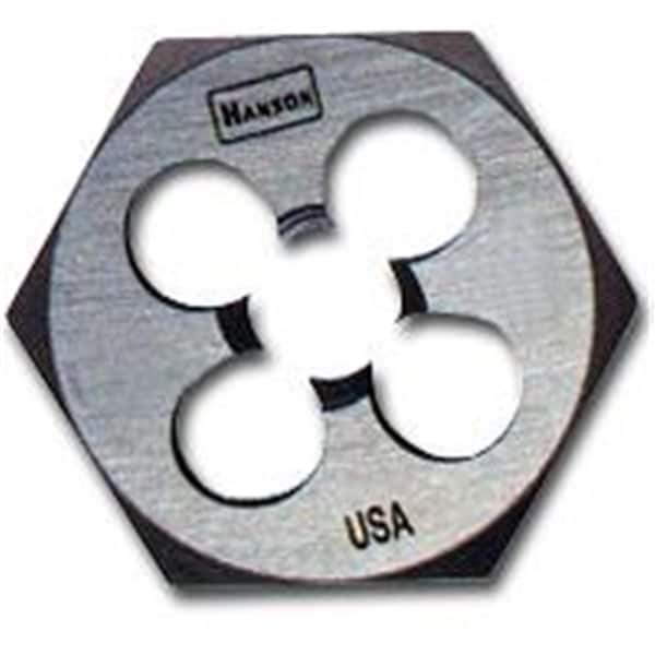 Hanson High Carbon Steel Hexagon 1-7/16 Inch Across Flat Die 3/4 Inch-10 NC HAN6858 - main